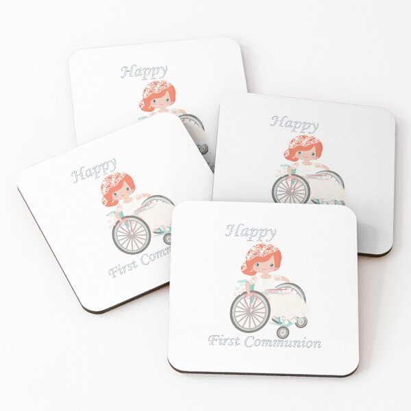 Item preview, First Communion Wheel Chair Redhead Girl designed and sold by ThirdFall.
