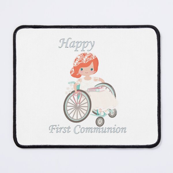 Item preview, First Communion Wheel Chair Redhead Girl designed and sold by ThirdFall.