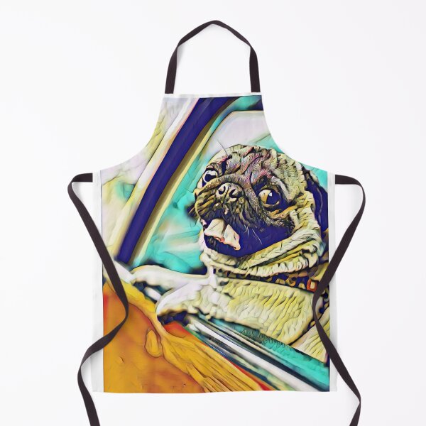 Item preview, Driving Dog Portrait Puppy Pug Life Art designed and sold by TheWildFlix.