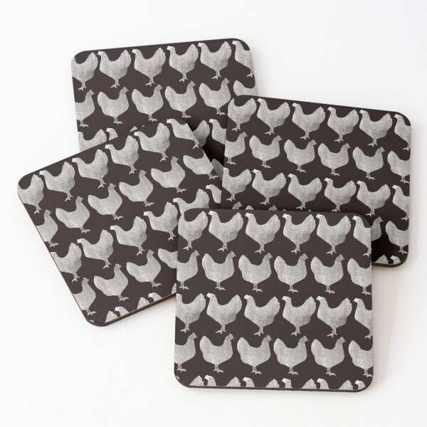 Item preview, Black and White Chicken Pattern designed and sold by frumpybuncrafts.