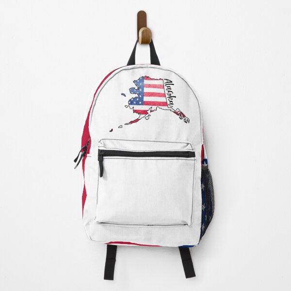 Item preview, Alaska State Outline with Patriotic USA American Flag designed and sold by Gsallicat.