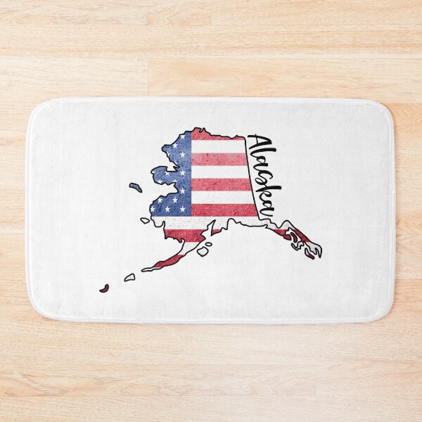 Item preview, Alaska State Outline with Patriotic USA American Flag designed and sold by Gsallicat.