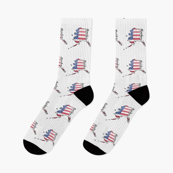 Item preview, Alaska State Outline with Patriotic USA American Flag designed and sold by Gsallicat.