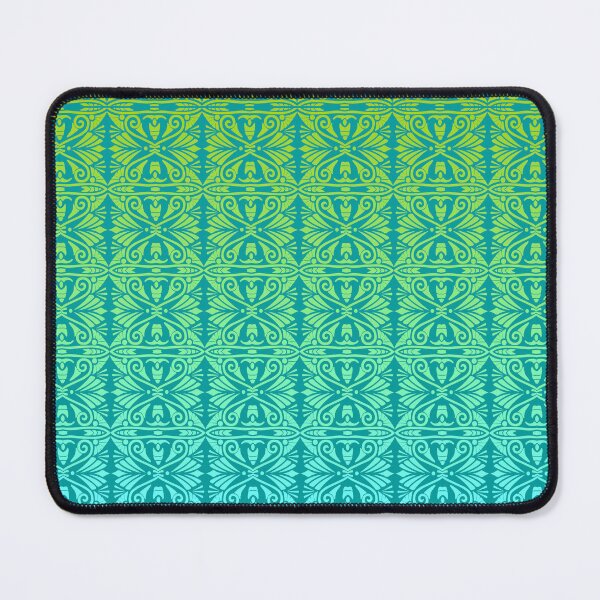 Item preview, Vintage Art Deco Damask Lace Motif Pattern Turquoise Green designed and sold by Anna Lemos.