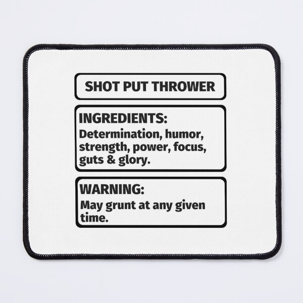 Item preview, FUNNY SHOT PUT THROWER INGREDIENTS designed and sold by appareltolove.