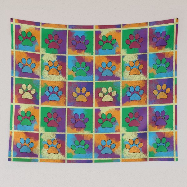 Item preview, Paw prints distrssed - pets designed and sold by i-cottagedesign.