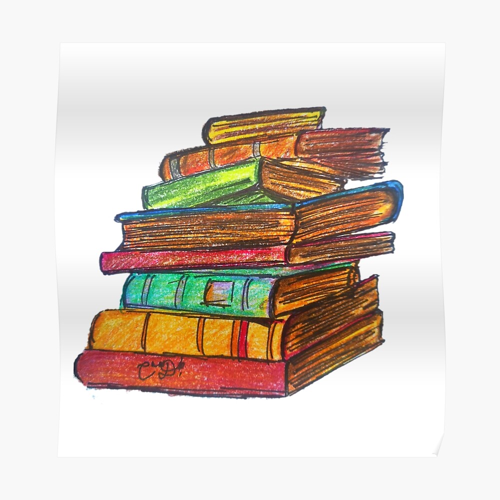 Stacked Books Stickers for Sale