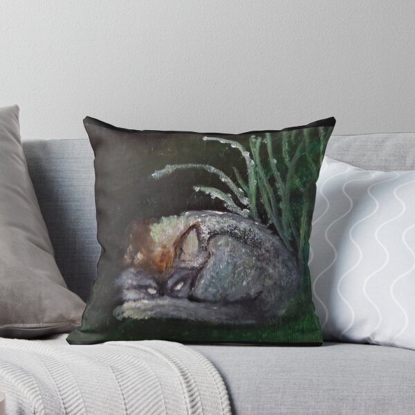 Item preview, I Don't Snore....Cute Sleeping Wolf designed and sold by The Mysterious Domain Alyne Whiteswan Fine Art Prints and Merch.