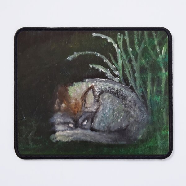 Item preview, I Don't Snore....Cute Sleeping Wolf designed and sold by The Mysterious Domain Alyne Whiteswan Fine Art Prints and Merch.