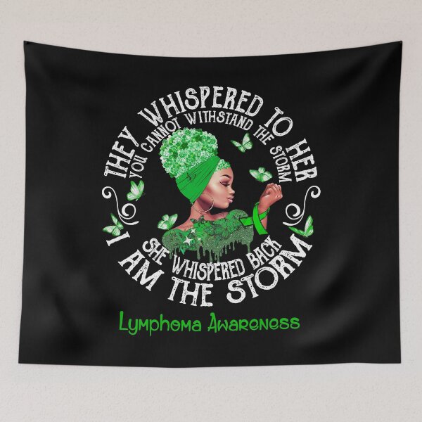 Item preview, Black Girl Fighter Strong I Am The Storm Lymphoma Awareness designed and sold by Mnrshirley.