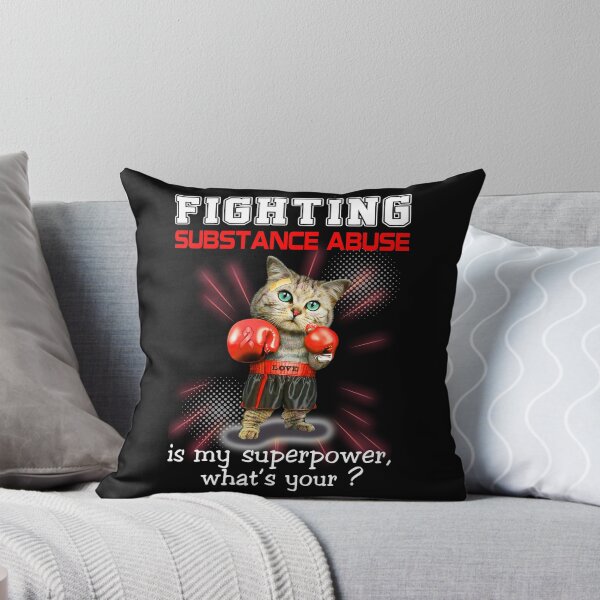 Item preview, Funny Cat Fighting Substance Abuse Is My Superpower What's Your designed and sold by Kohend.