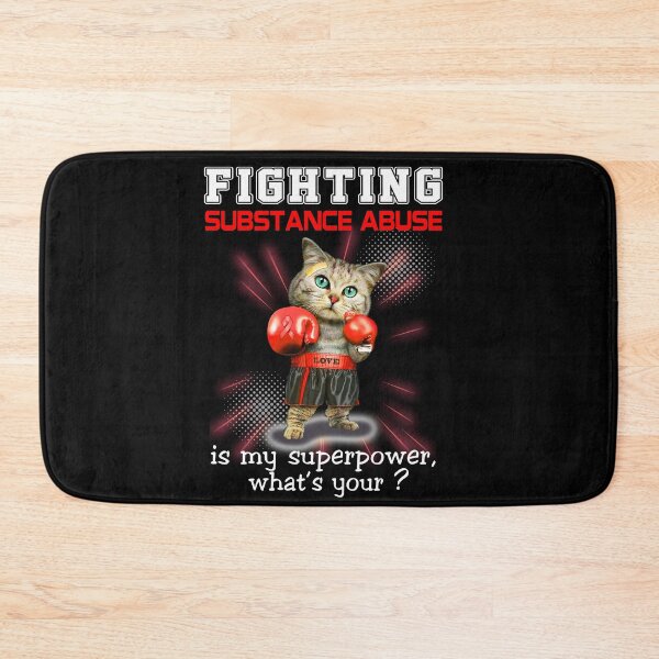 Item preview, Funny Cat Fighting Substance Abuse Is My Superpower What's Your designed and sold by Kohend.