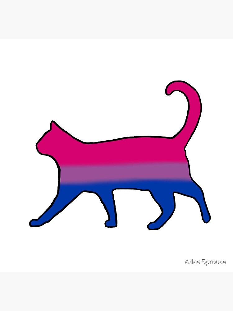 Bisexual Pride Cat Silhouette Poster For Sale By Losechester Redbubble