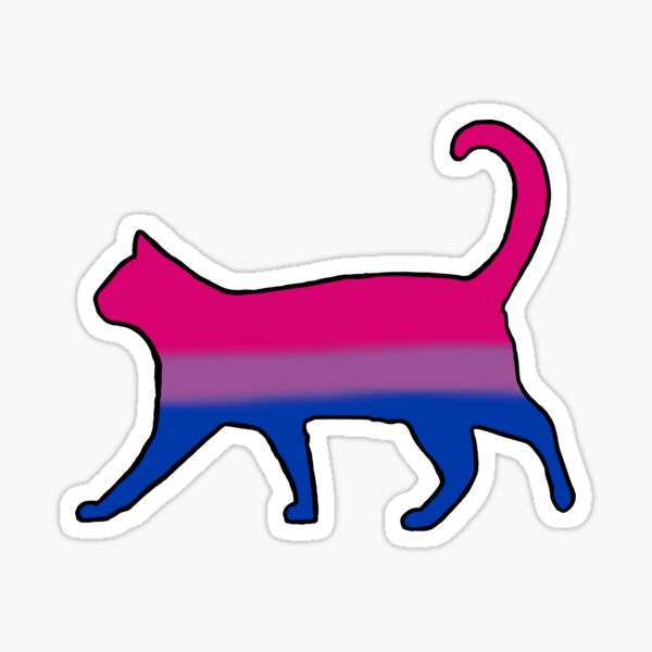 Bisexual Pride Cat Silhouette Sticker For Sale By Losechester Redbubble 8376