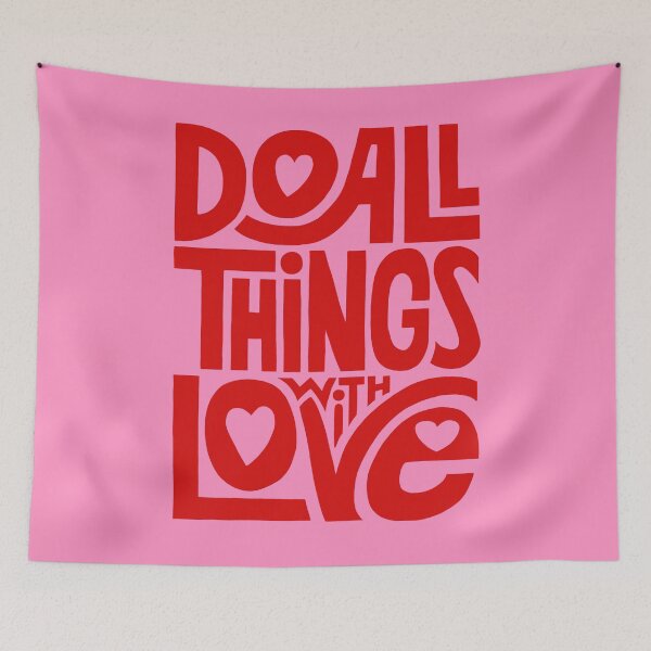 Item preview, Do All Things With Love {Red & Pink Version} designed and sold by TheLoveShop.