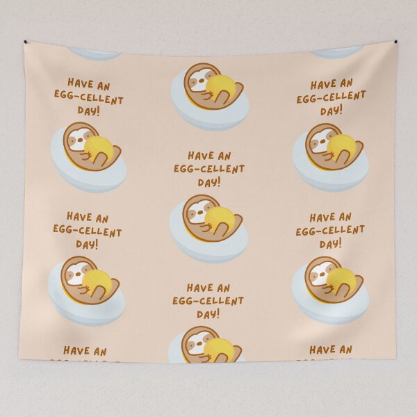 Item preview, Have An Eggcellent Day Sloth  designed and sold by theslothinme.