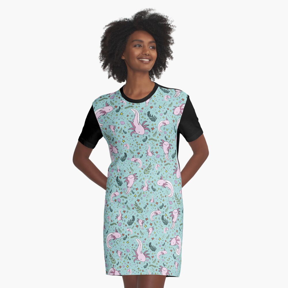 Axolotl Graphic T-Shirt Dress