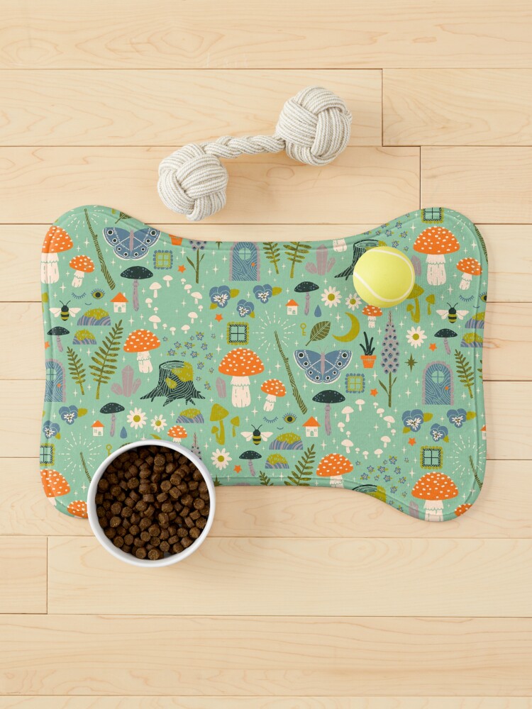Thumbnail 1 of 5, Pet Mat, Fairy Garden designed and sold by Camille Chew.