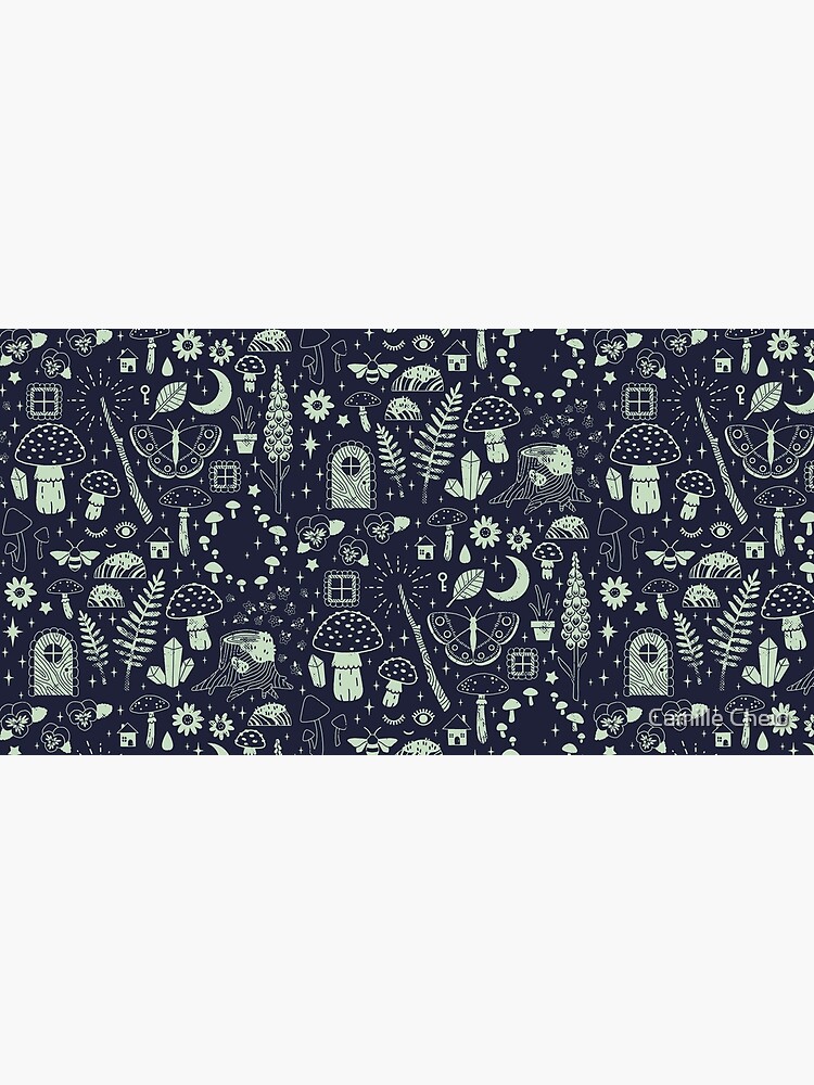 Thumbnail 5 of 5, Mouse Pad, Fairy Garden: Midnight designed and sold by Camille Chew.