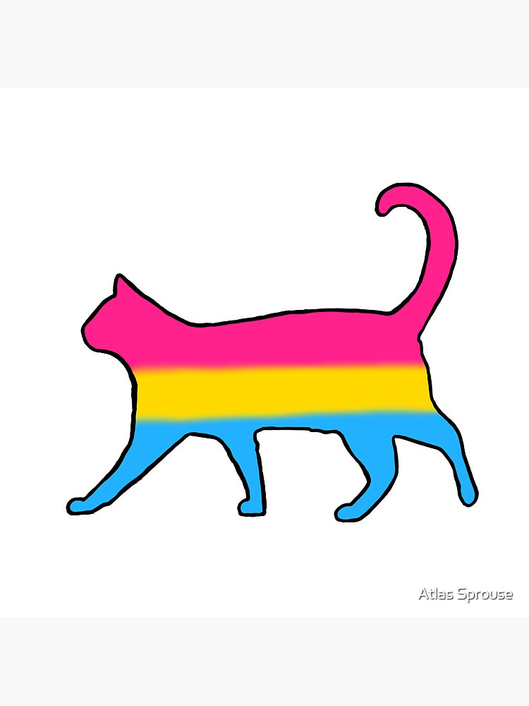 Pansexual Pride Cat Silhouette Poster For Sale By Losechester Redbubble 9594