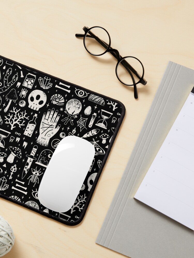 Thumbnail 3 of 5, Mouse Pad, Curiosities: Bone Black designed and sold by LordofMasks.