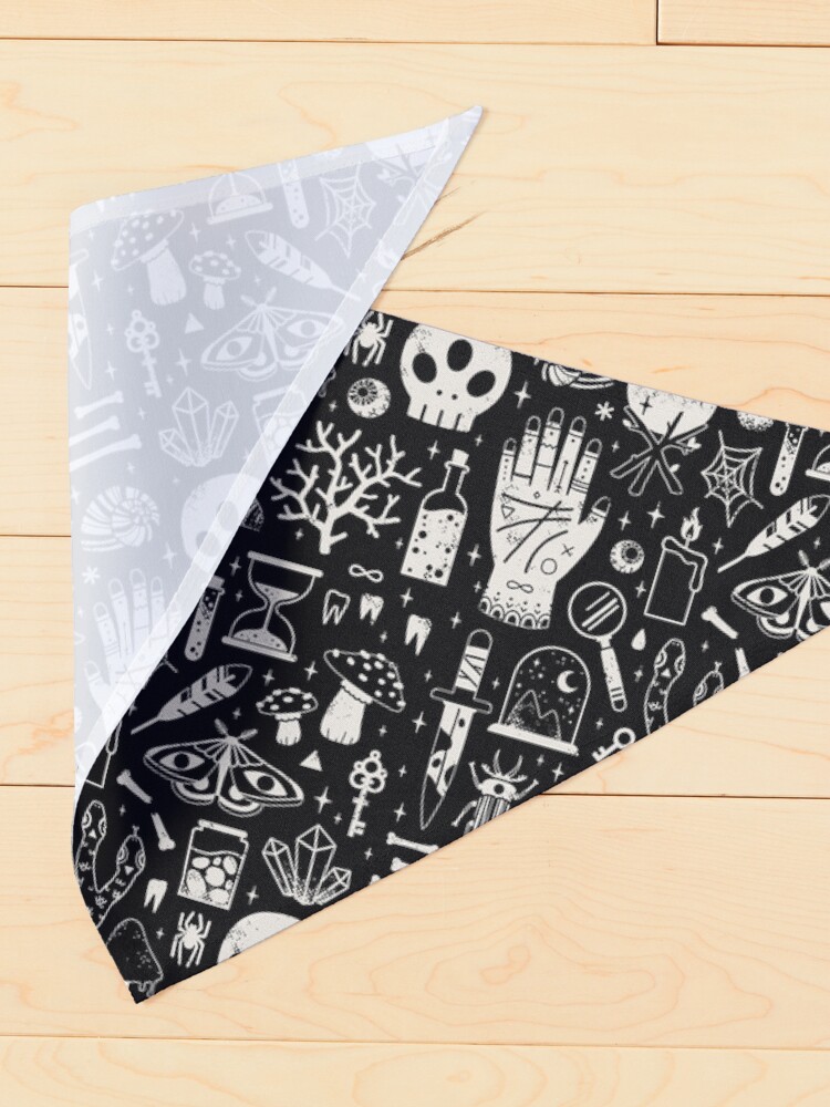 Thumbnail 4 of 6, Pet Bandana, Curiosities: Bone Black designed and sold by Camille Chew.