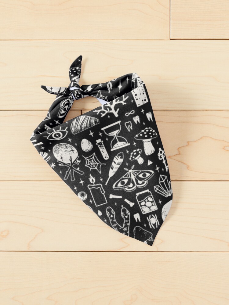 Thumbnail 2 of 6, Pet Bandana, Curiosities: Bone Black designed and sold by Camille Chew.