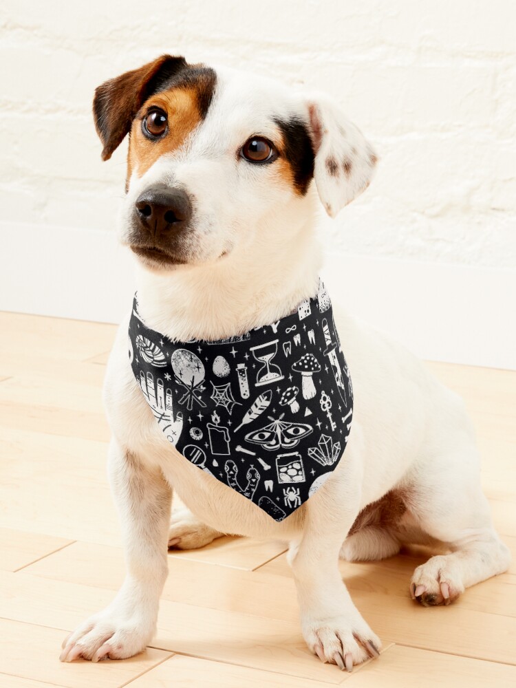 Thumbnail 1 of 6, Pet Bandana, Curiosities: Bone Black designed and sold by Camille Chew.