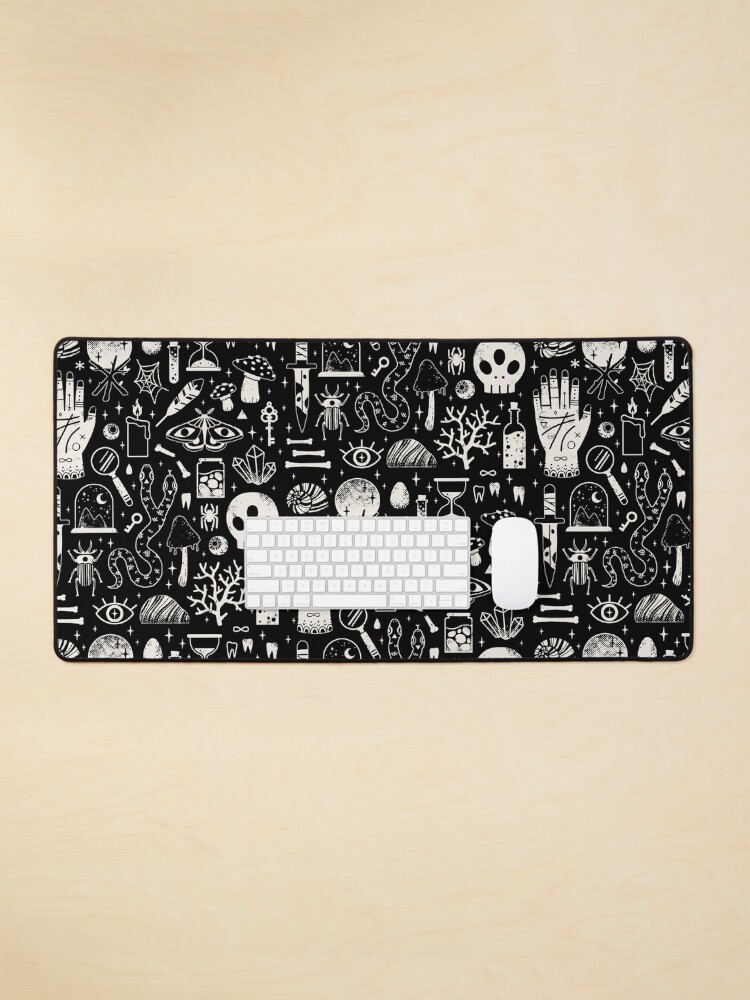 Thumbnail 1 of 5, Mouse Pad, Curiosities: Bone Black designed and sold by LordofMasks.