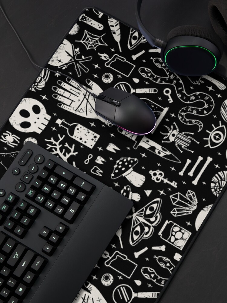 Alternate view of Curiosities: Bone Black Mouse Pad