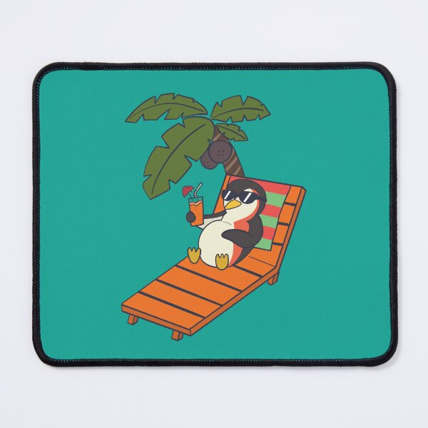 Item preview, Cute Penguin Chilling on the Beach Drawing designed and sold by MariOyama.