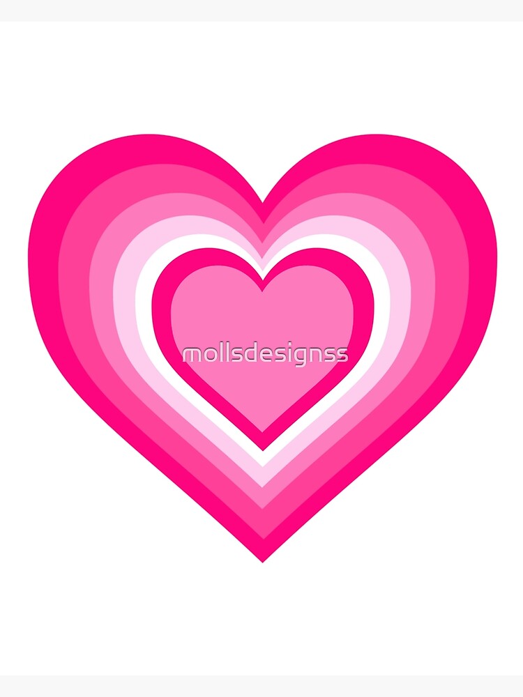 pink layered heart  Canvas Print for Sale by mollsdesignss