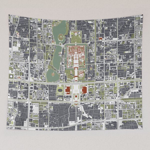 Item preview, Pekín (Beijing city map engraving) designed and sold by PlanosUrbanos.