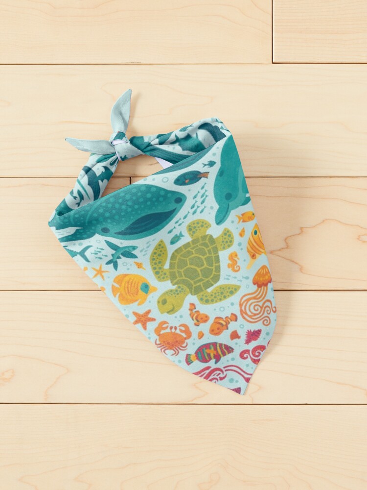 Alternate view of Aquatic Spectrum 2 : light blue Pet Bandana