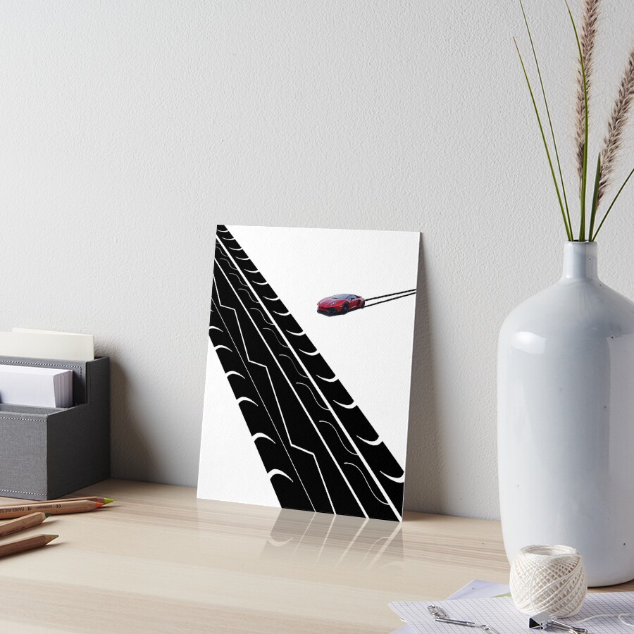"Super Sports car tire tread deSign" Art Board Print for Sale by