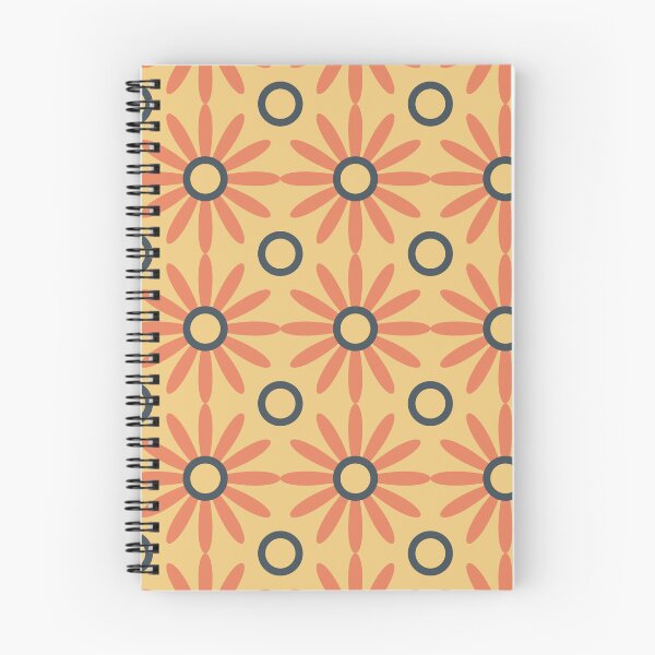 Item preview, Retro Orange & Black Cute Abstract Floral Pattern designed and sold by Sandy Richter.