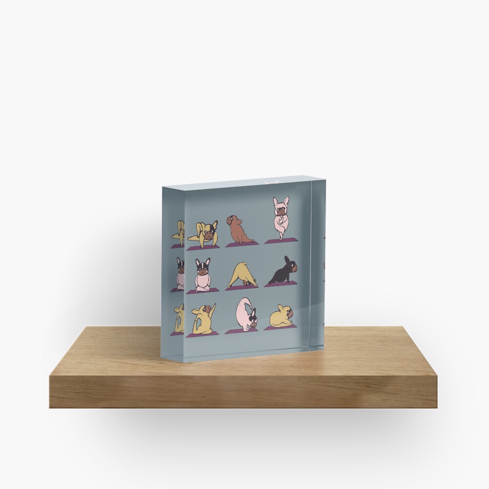 Frenchie Yoga Acrylic Block