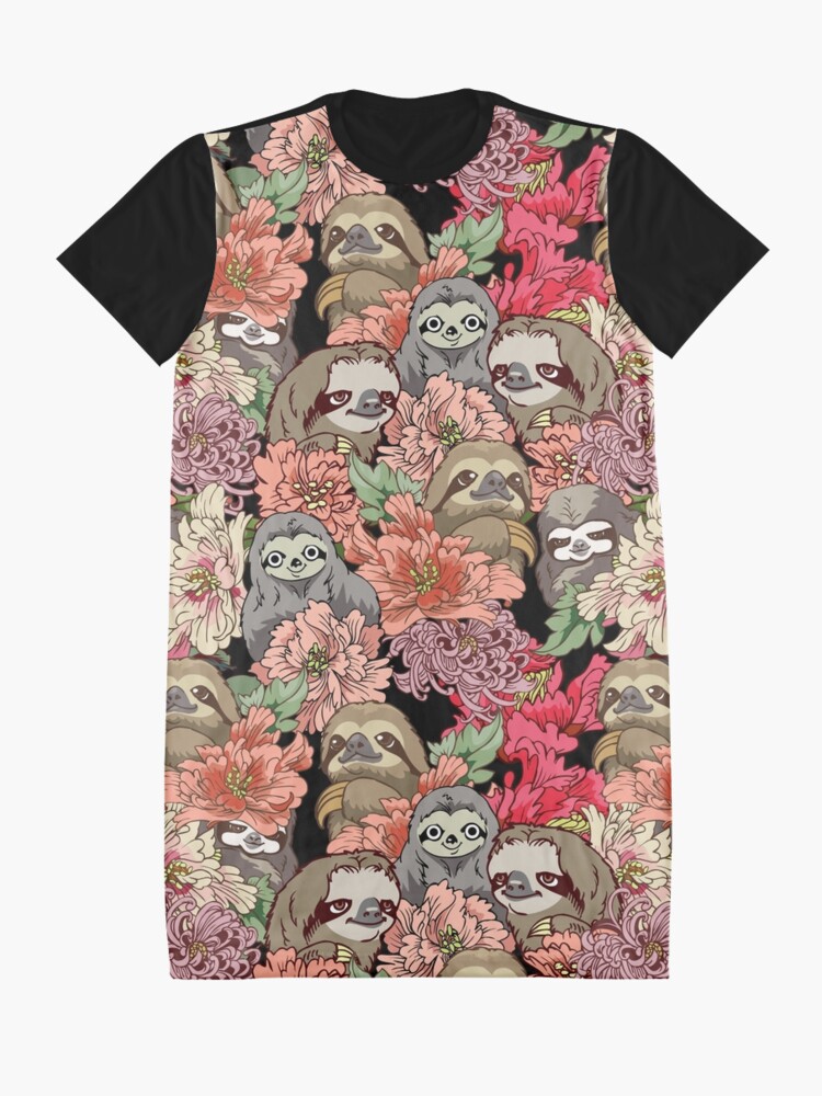 Alternate view of Because Sloths Graphic T-Shirt Dress