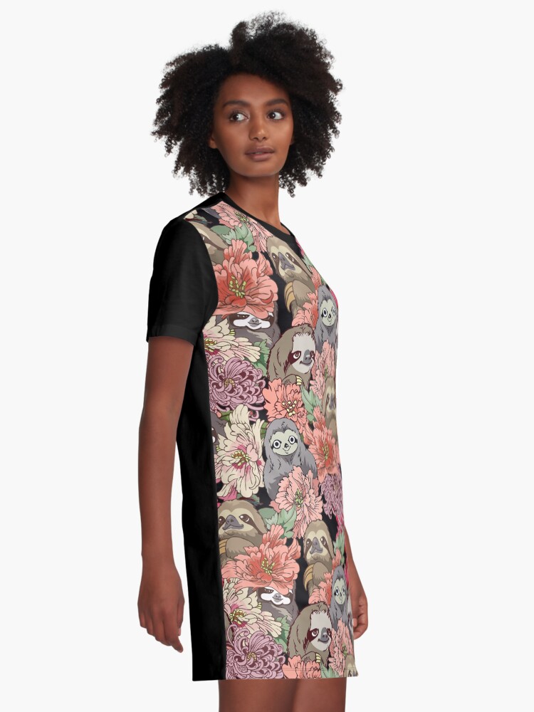 Alternate view of Because Sloths Graphic T-Shirt Dress