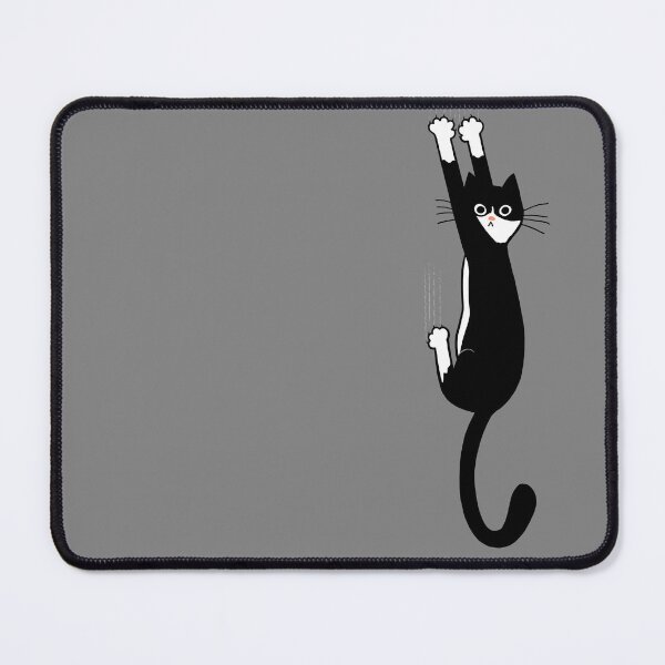 Item preview, Black and White Cat Hanging On | Funny Tuxedo Cat designed and sold by Jenn Inashvili.