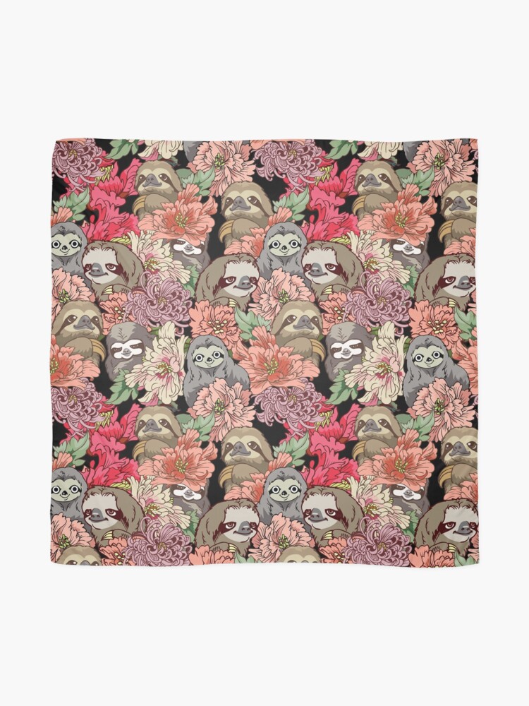 Alternate view of Because Sloths Scarf