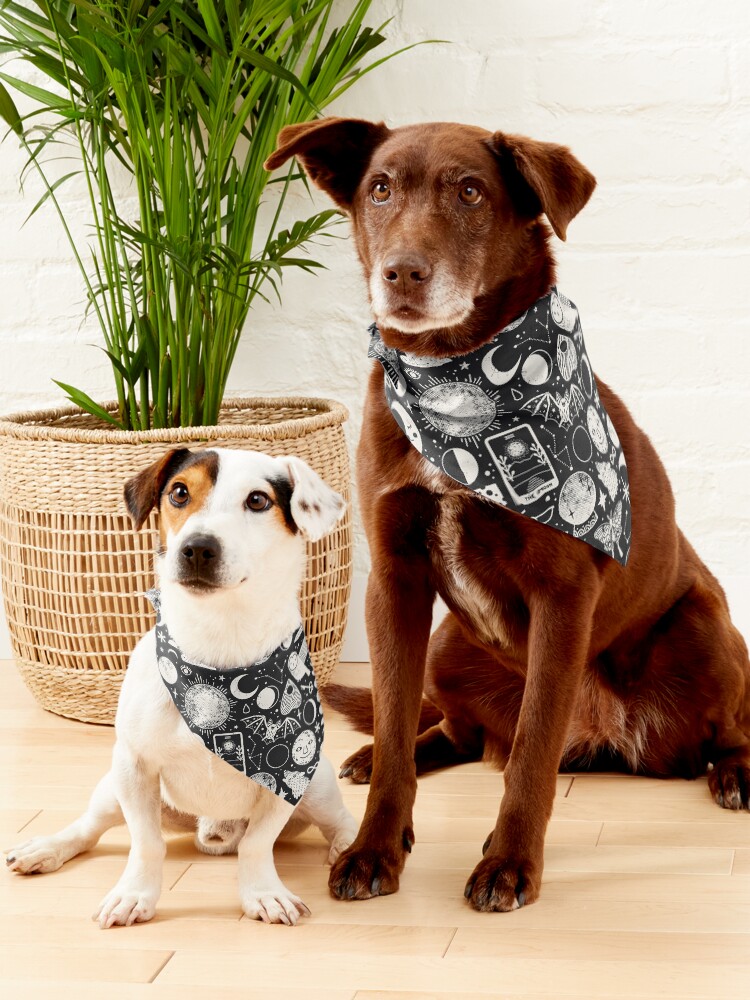 Thumbnail 5 of 6, Pet Bandana, Lunar Pattern: Eclipse designed and sold by Camille Chew.