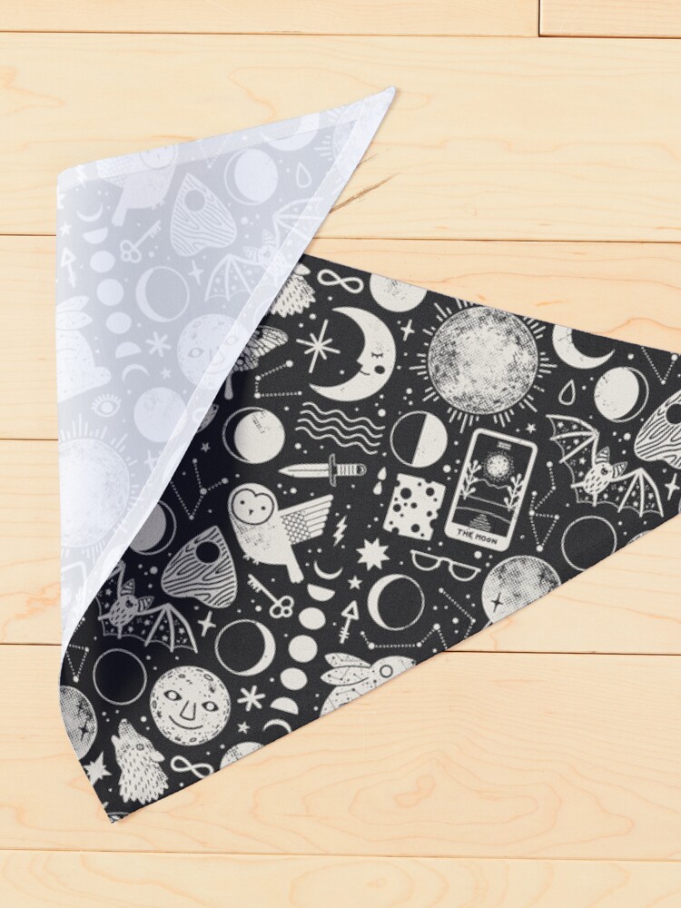 Thumbnail 4 of 6, Pet Bandana, Lunar Pattern: Eclipse designed and sold by Camille Chew.