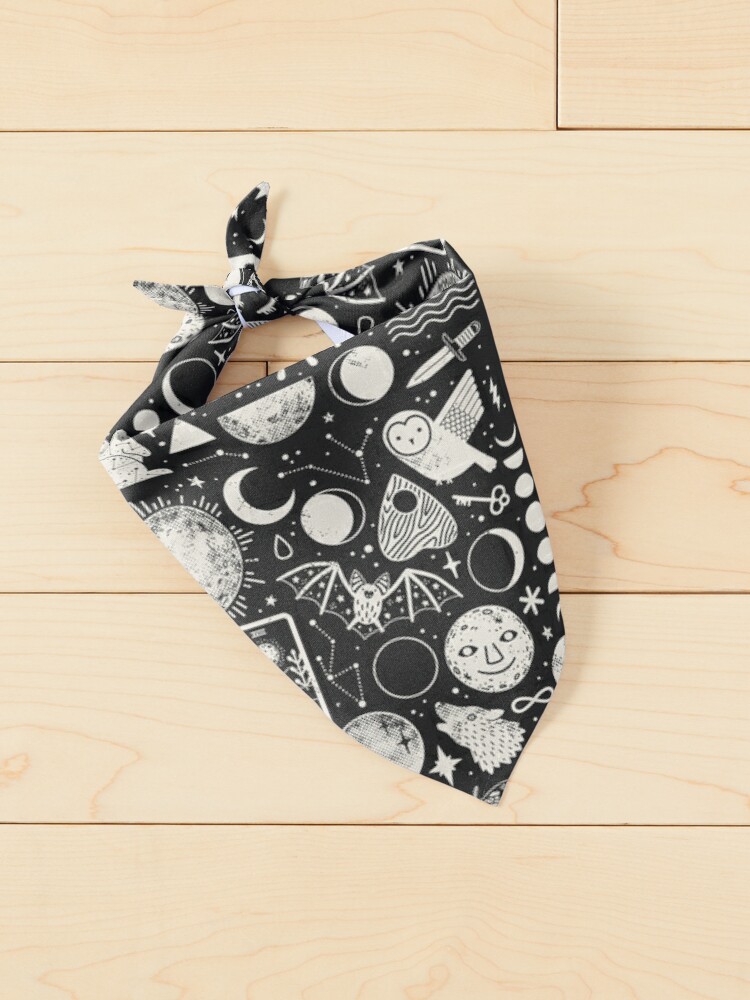 Thumbnail 2 of 6, Pet Bandana, Lunar Pattern: Eclipse designed and sold by Camille Chew.