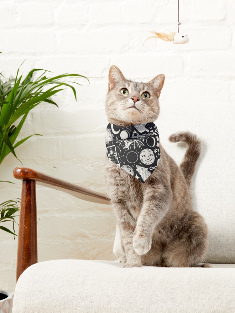 Thumbnail 3 of 6, Pet Bandana, Lunar Pattern: Eclipse designed and sold by Camille Chew.