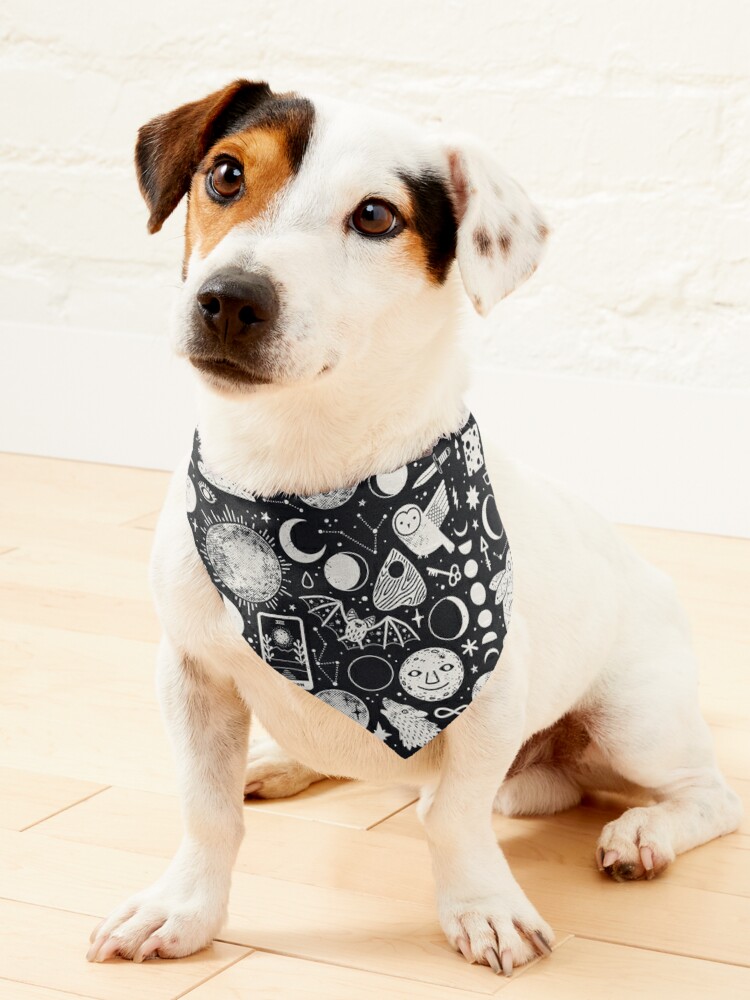 Pet Bandana, Lunar Pattern: Eclipse designed and sold by Camille Chew