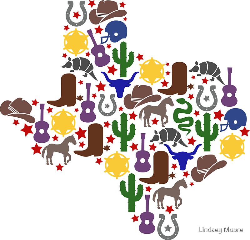 Texas Symbols Stickers By Lindsey Morrison Redbubble 0965