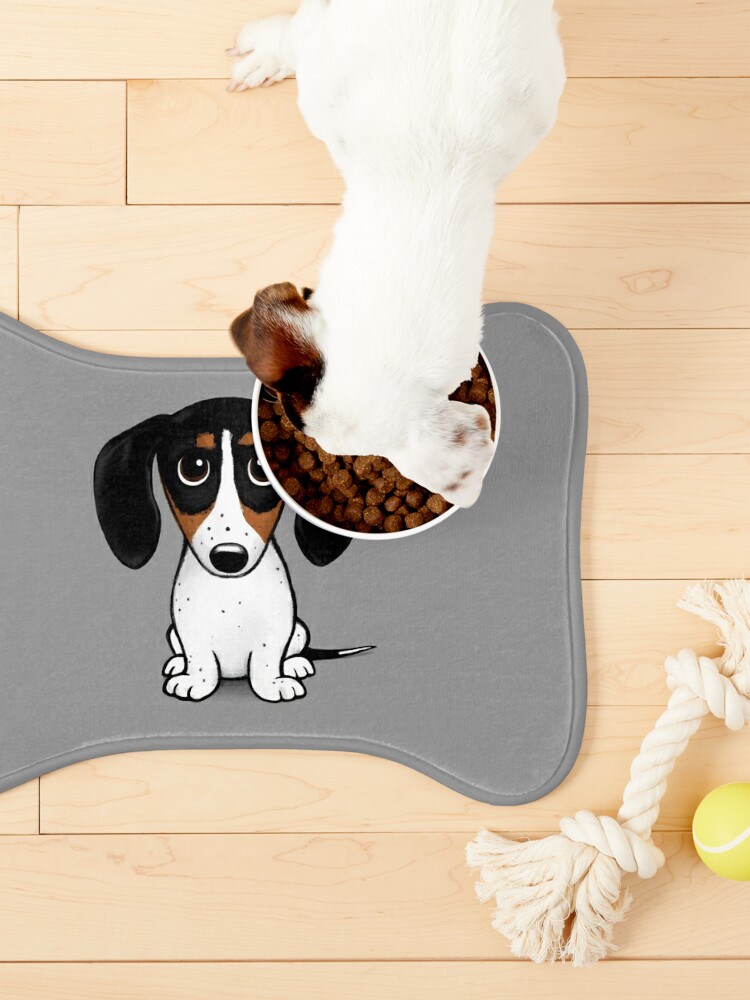 Black and Tan Dachshund with Heart, Cute Cartoon Wiener Dog Bath Mat for  Sale by Jenn Inashvili