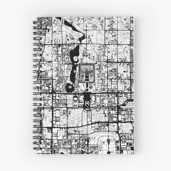 Item preview, Pekín (Beijing map black and white) designed and sold by PlanosUrbanos.