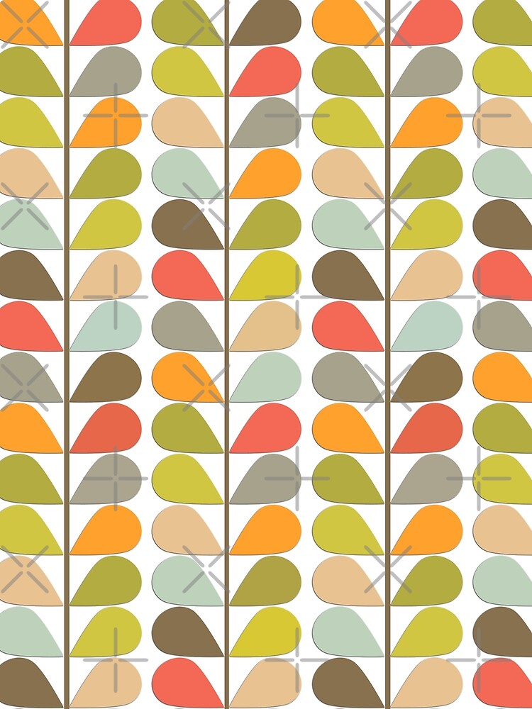Thumbnail 3 of 3, Scarf, Retro 60s Midcentury Modern Pattern designed and sold by Makanahele.